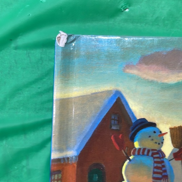 Snowman At Night Jigsaw PUZZLE  BOOK Christmas Caralyn Buehner Board Book RARE! - Picture 2 of 9